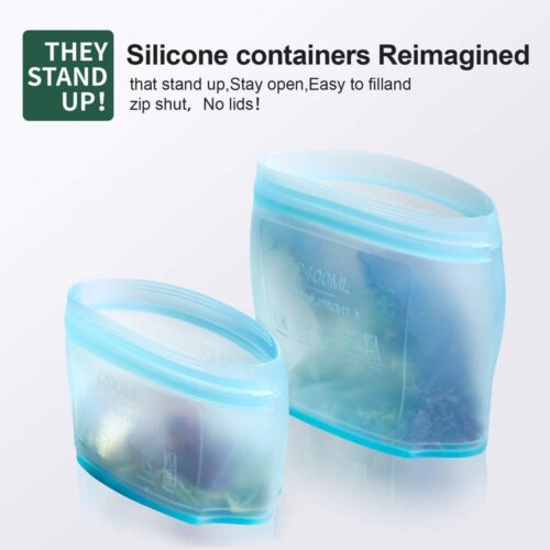 Zip Top® Reusable Containers Stand Up, Stay Open & Zip Shut by FINELL —  Kickstarter
